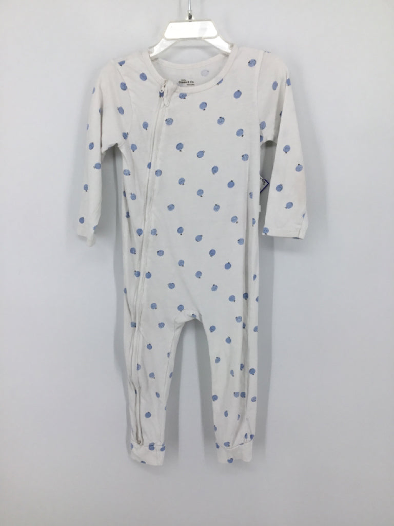 Little Green & Co Child Size 2 White Print Pajamas - boys