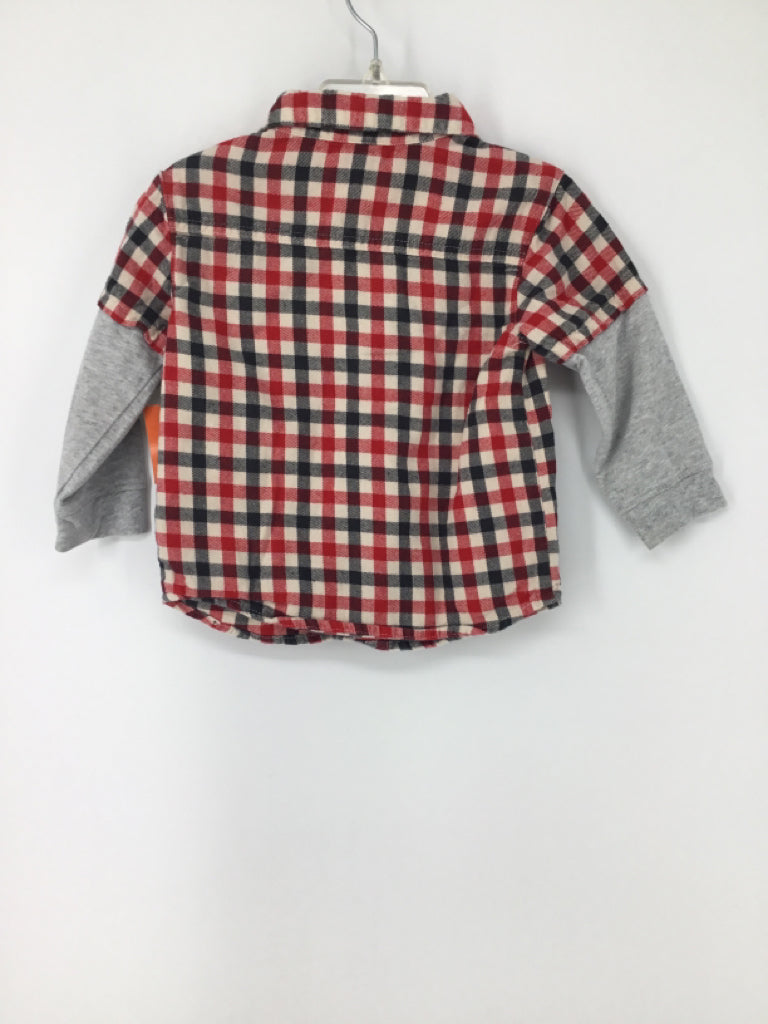 Carter's Child Size 18 Months Red Checkered Shirt - boys