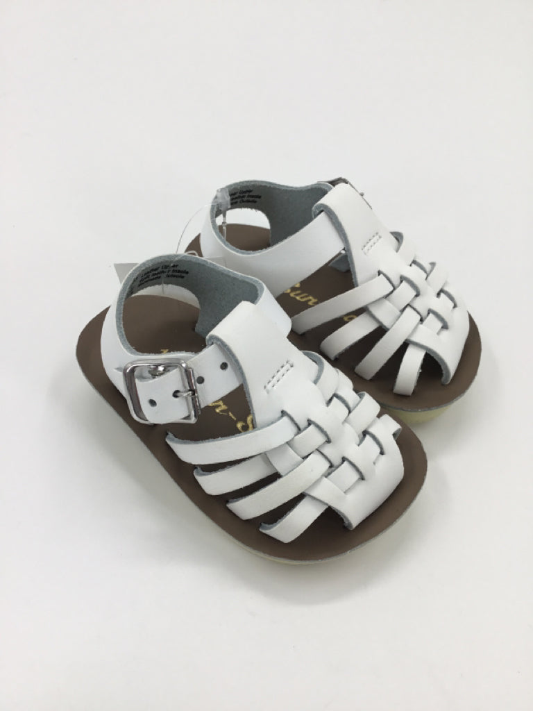 Sun-San Child Size 1 Toddler White Sandals/Flip Flops
