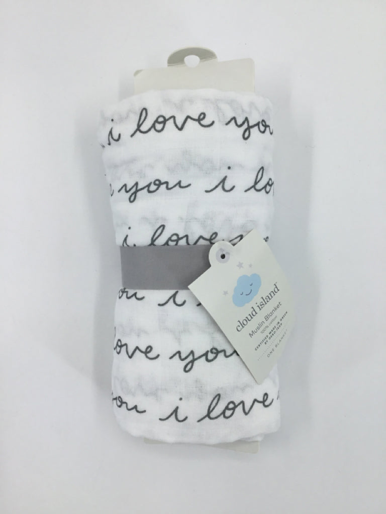 cloud island White Print Blanket