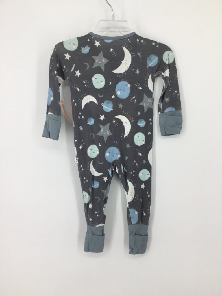 Little Sleepies Child Size 0-3 Months Gray Print Pajamas - boys