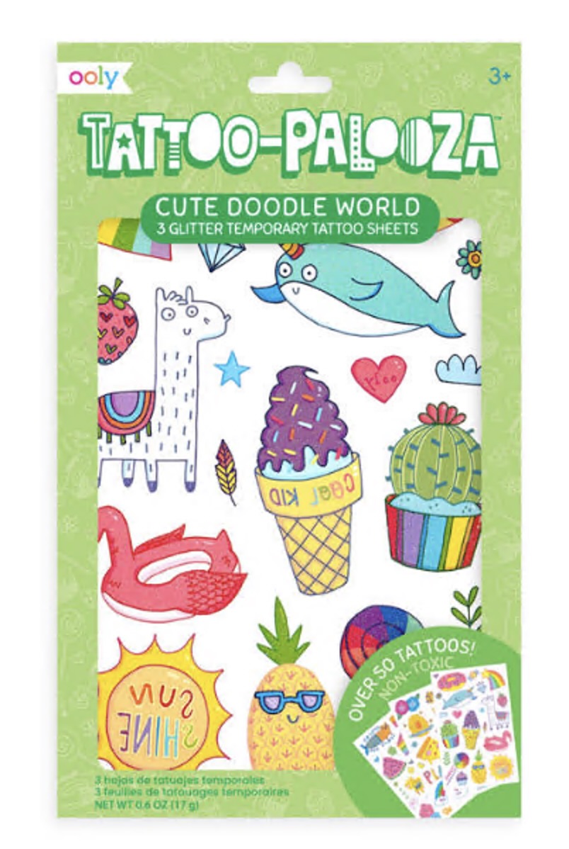 Ooly - Cute Doodle World Tattoo Palooza Temporary Tattoos