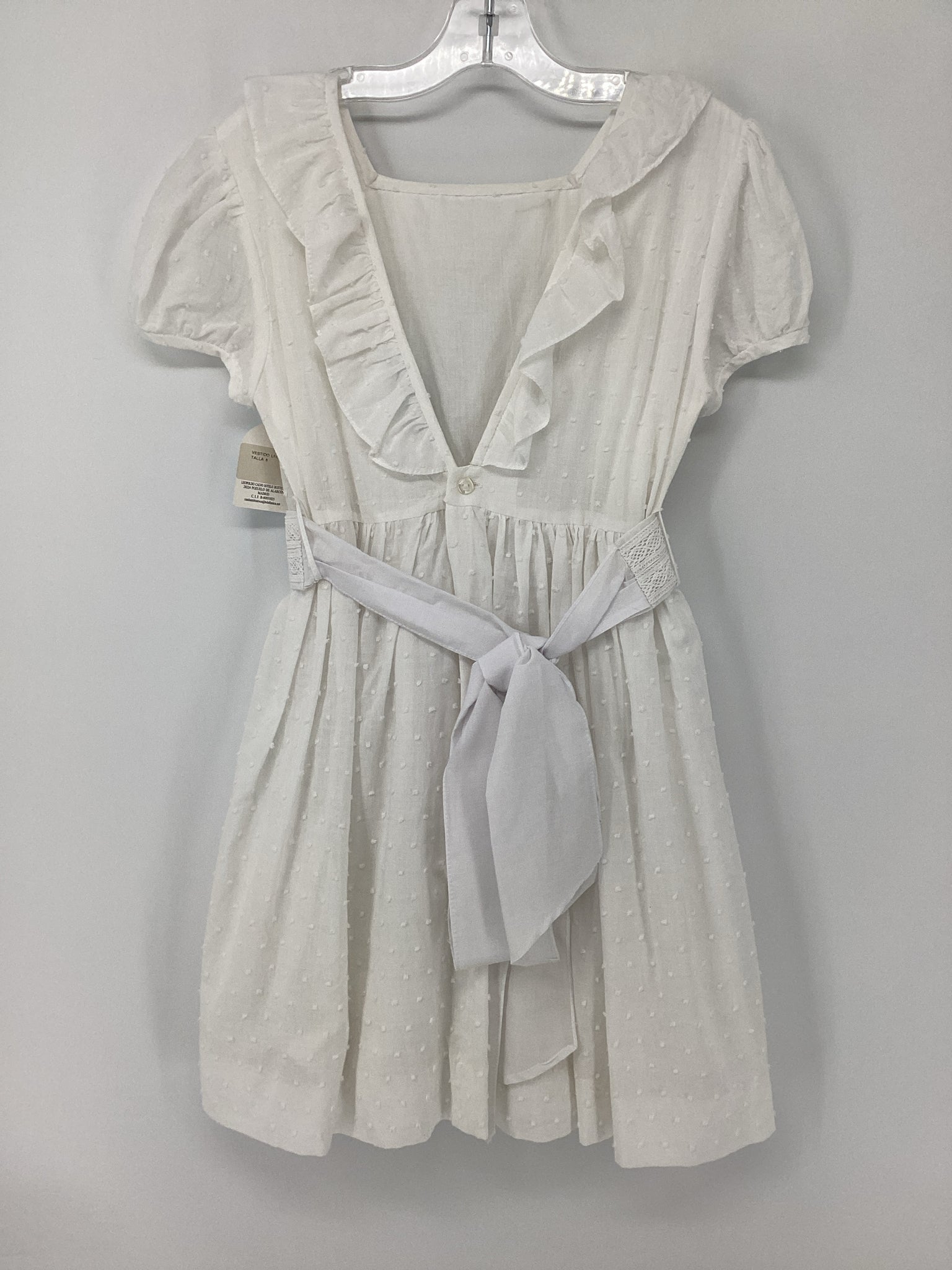 La Casita Child Size 8 White Dress - girls