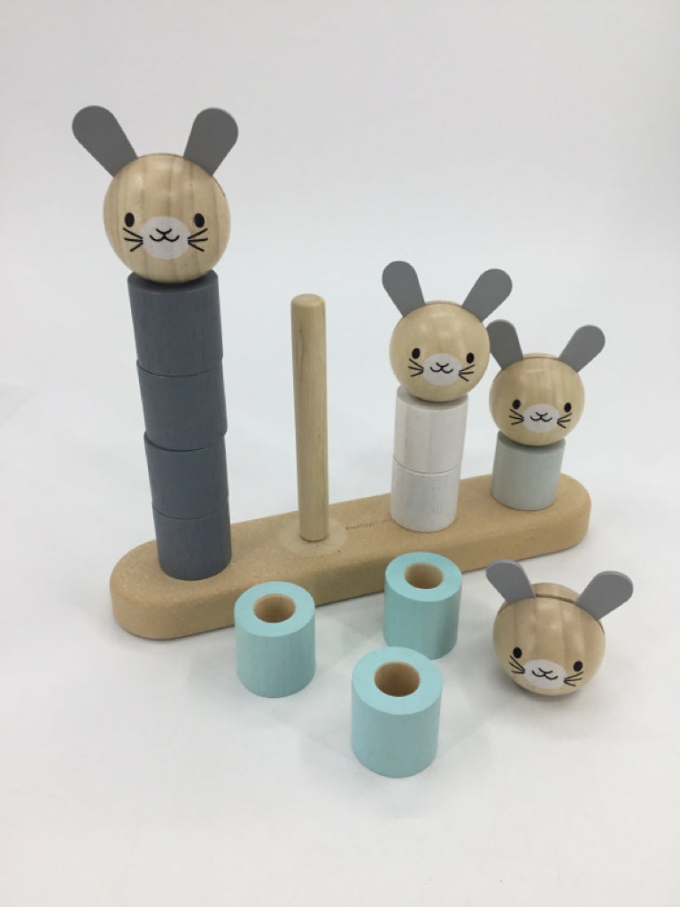 Pottery Barn Kids Plan Toys - Wooden Bunny Stacker Toy