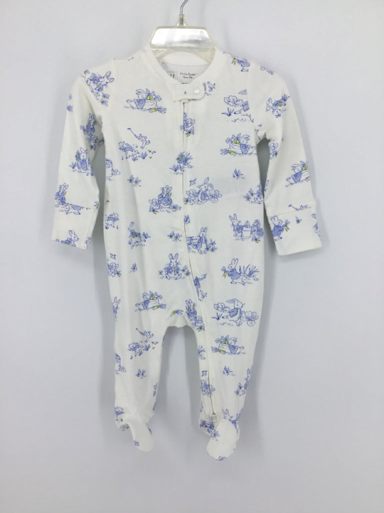 Baby Gap + Peter Rabbit Child Size 3-6 Months White Sleepers