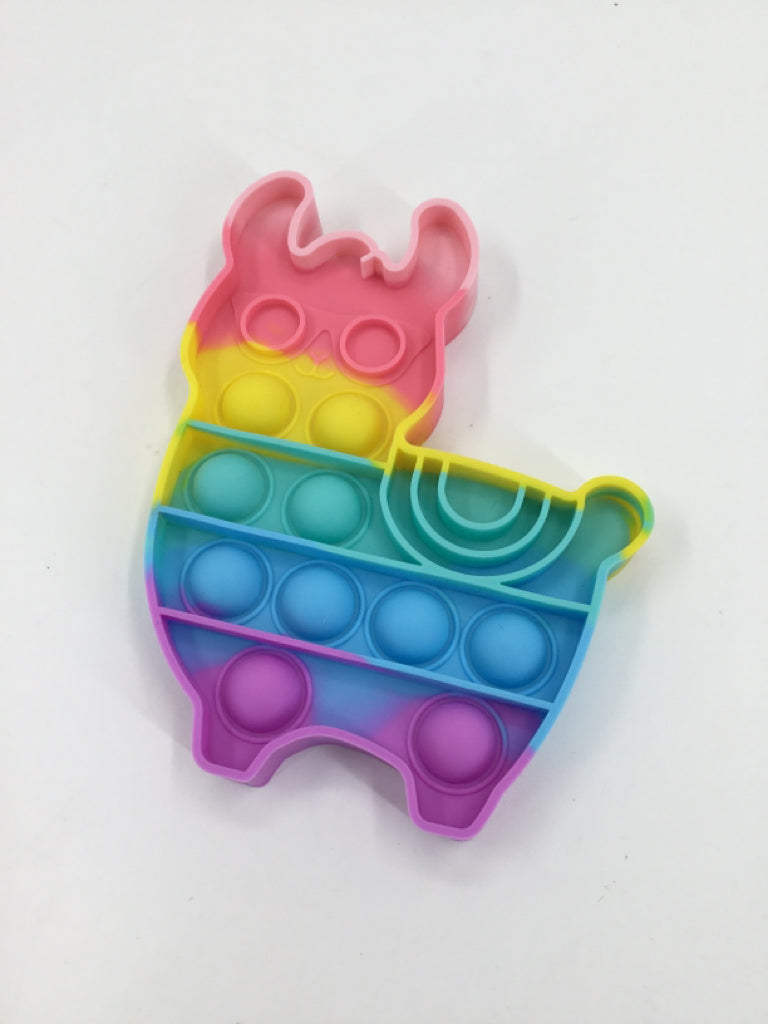 Rainbow Llama Fidget Popper Toy