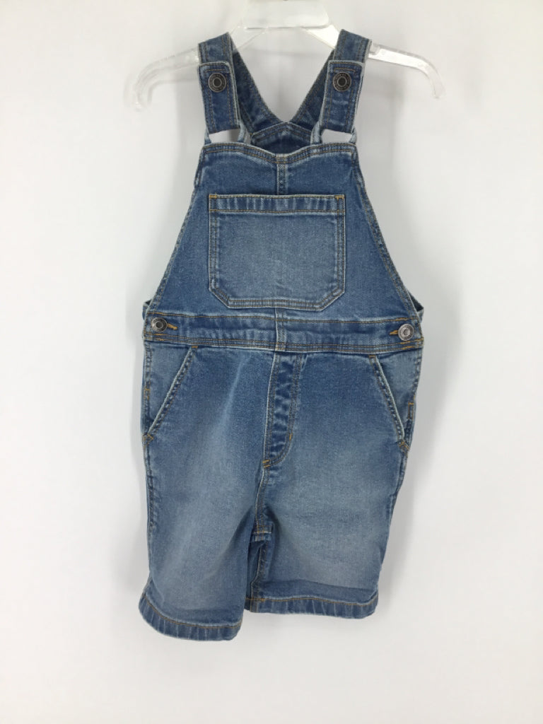 Little Co Child Size 3 Blue Solid Overalls - boys
