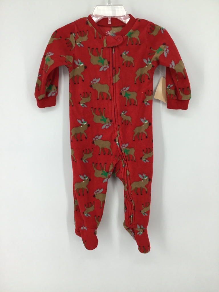 Child of Mine Child Size 6-9 Months Red Sleepers