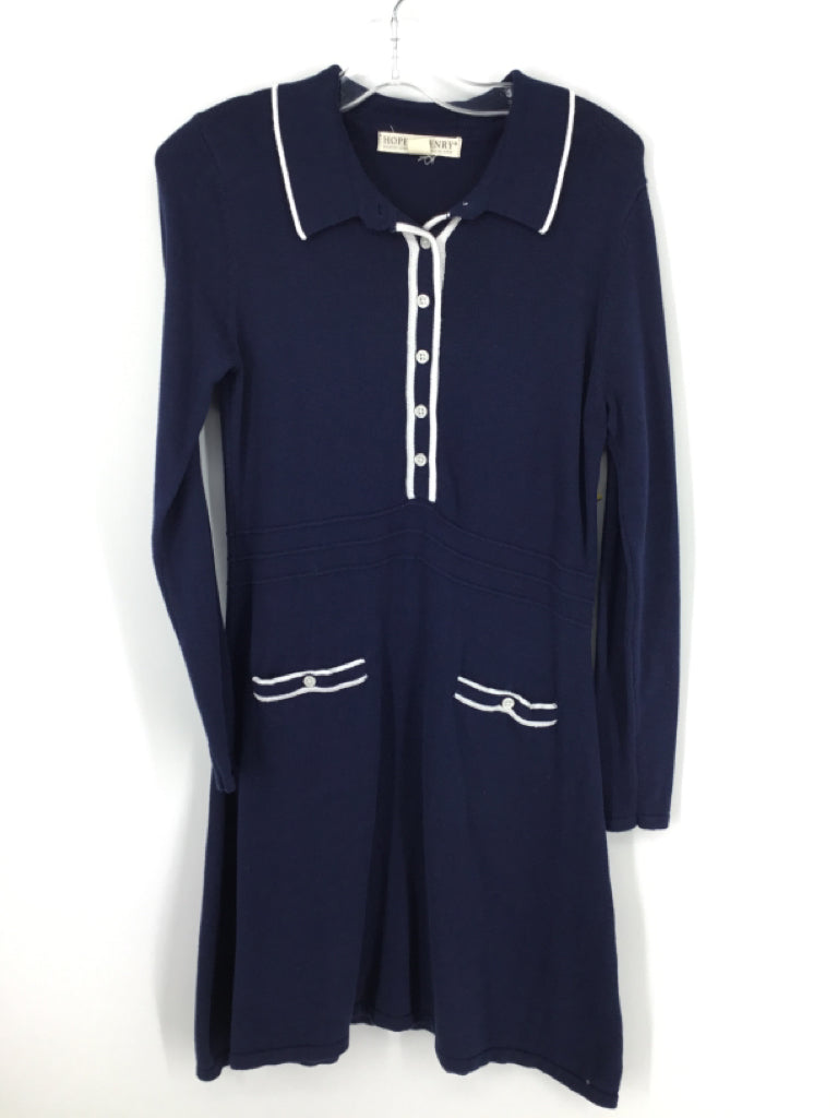 Hope & Henry Child Size 10 Navy Dress - girls