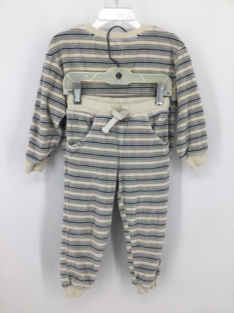 Little Planet Child Size 3 Blue Stripe Outfit - boys