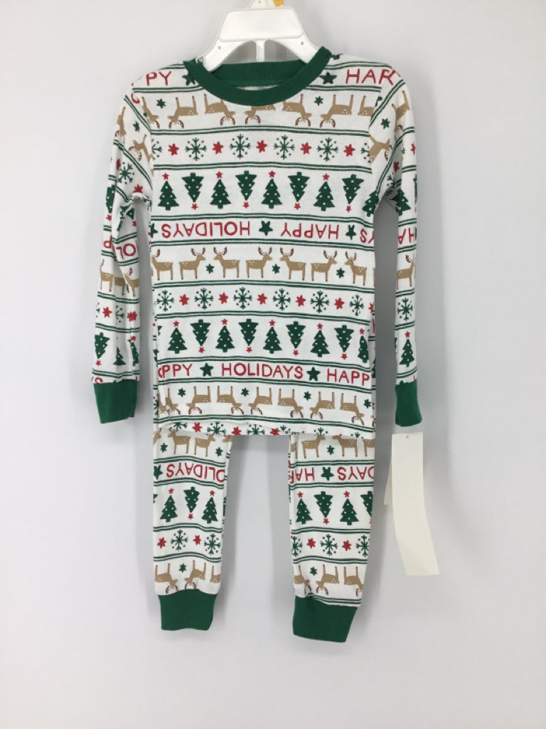 Carter's Child Size 3 Green Christmas Pajamas