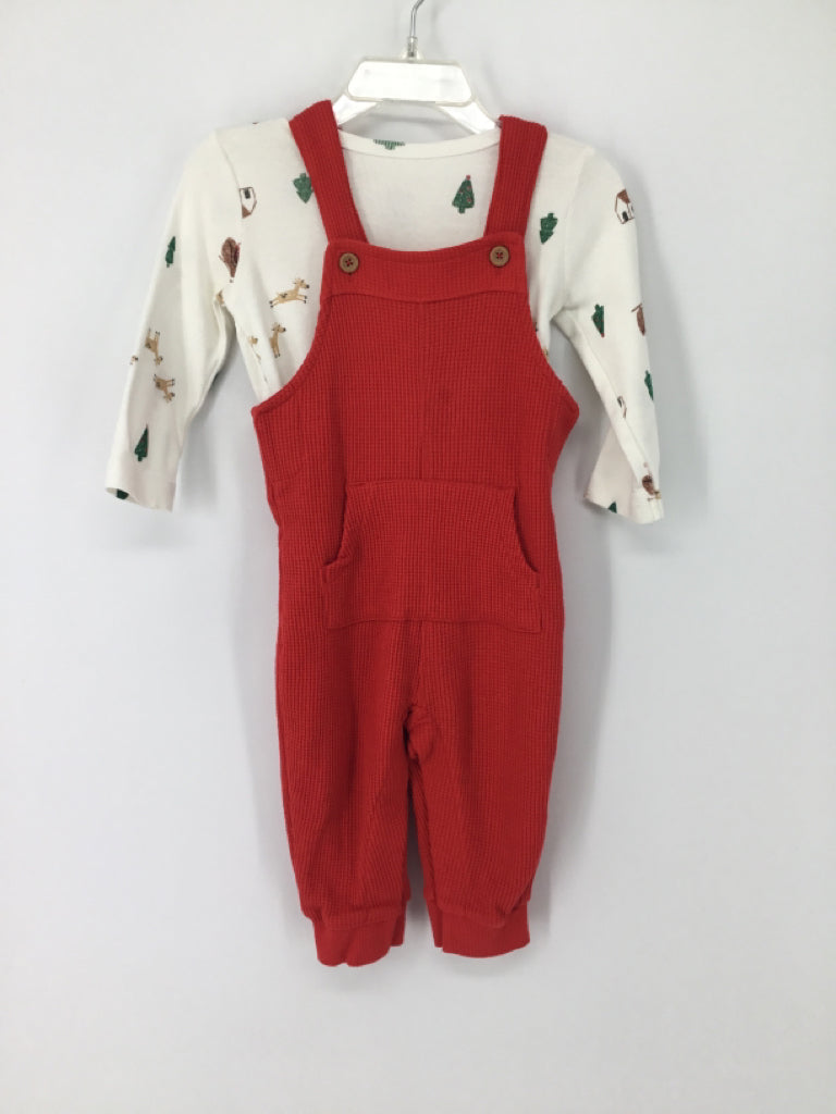 Carter's Child Size 9 Months Red Christmas Outfit