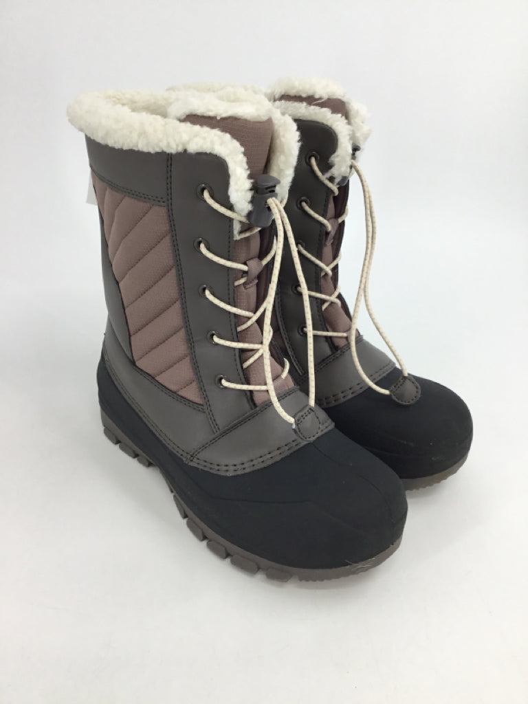 All In Motion Child Size 5 Youth Brown Rain/Snow Boots