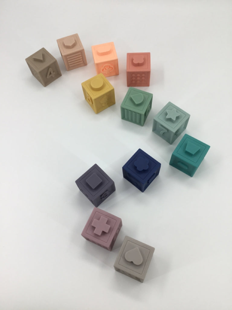 Soft Squeaky Building Blocks for Building and/or Teething
