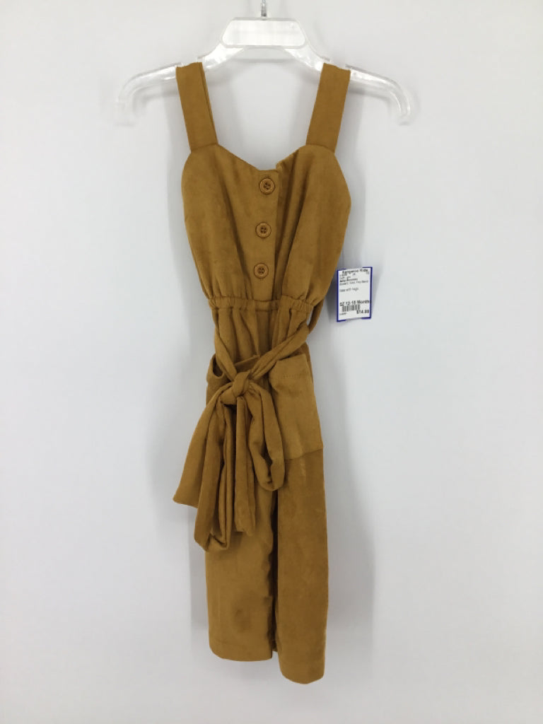 Bailey Bloosoms Child Size 12-18 Months Mustard Outfit - girls