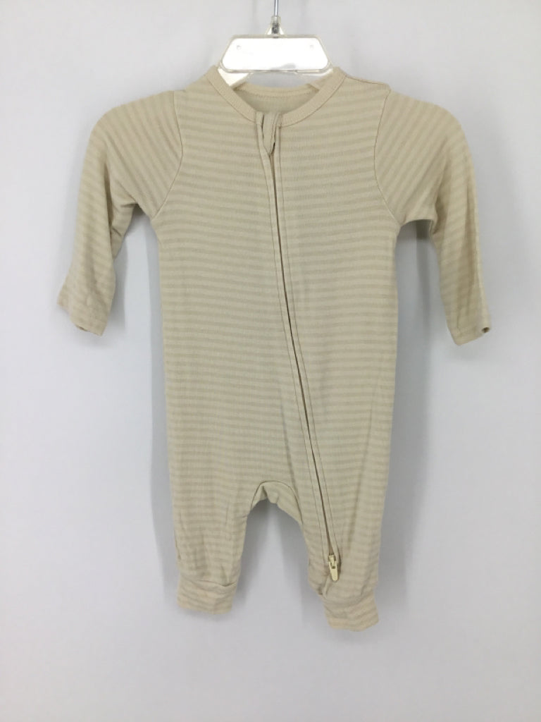cloud island Child Size 0-3 Months Tan Stripe Pajamas - boys