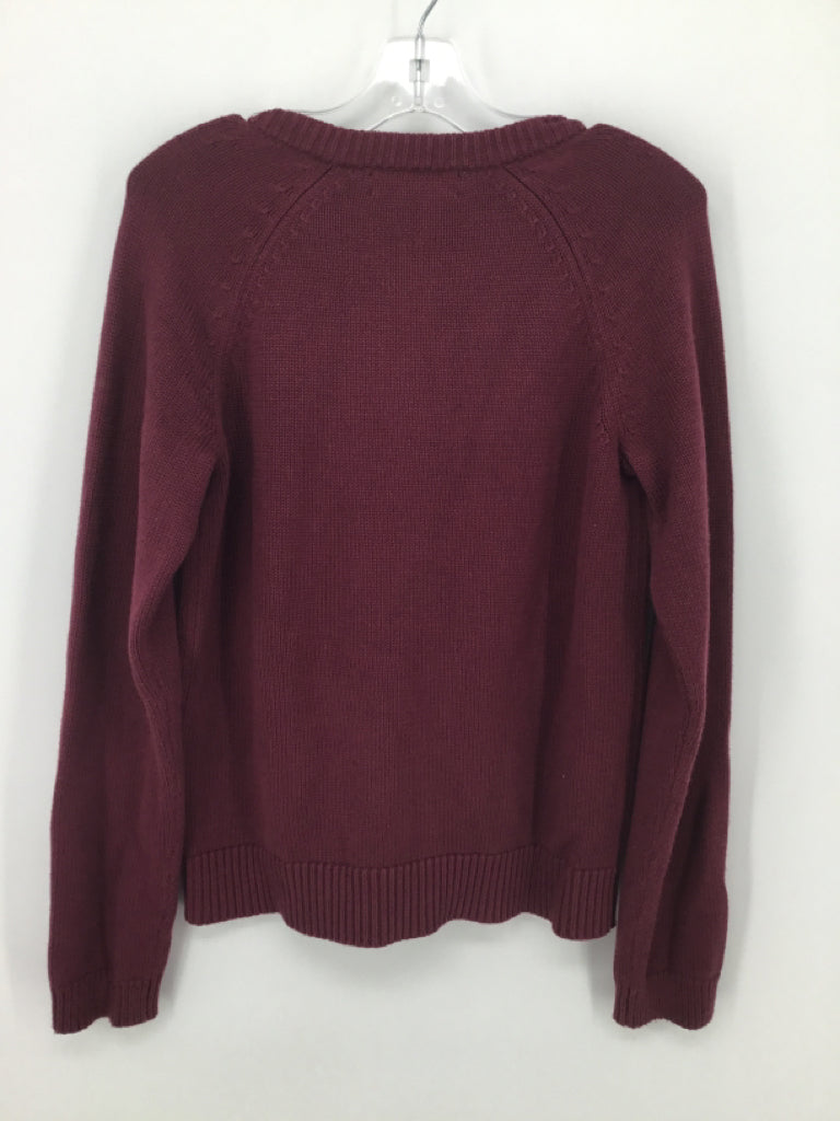 Lands' End Child Size 10 Burgundy Sweater - girls