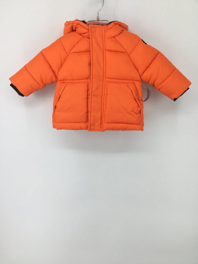 Minoti Baby Child Size 6-9 Months Orange Solid Outerwear - boys