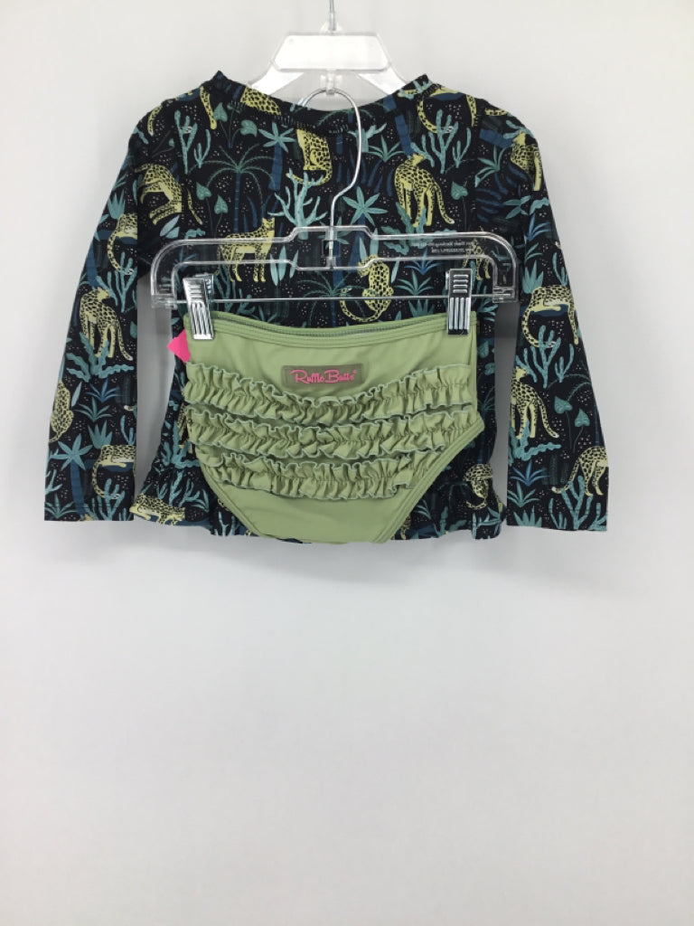 Ruffle Butts Child Size 3 Black Swimwear - girls