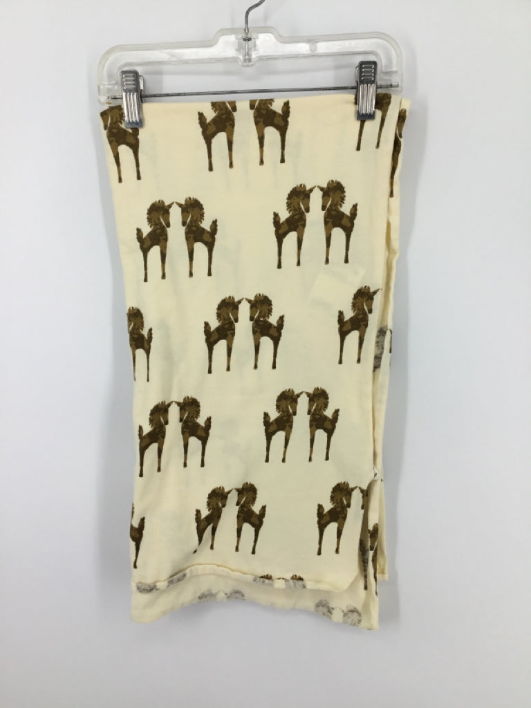 Kate Quinn Organics Child Size Cream Print Blanket