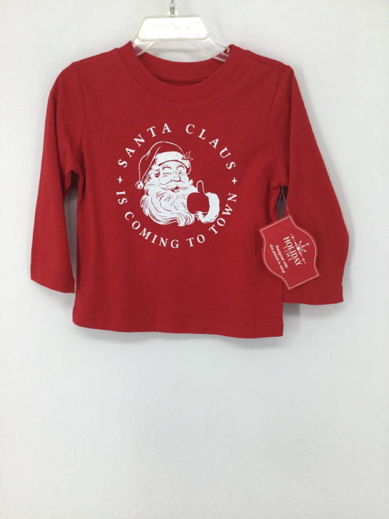 Holiday Time Child Size 18 Months Red Christmas T-Shirt