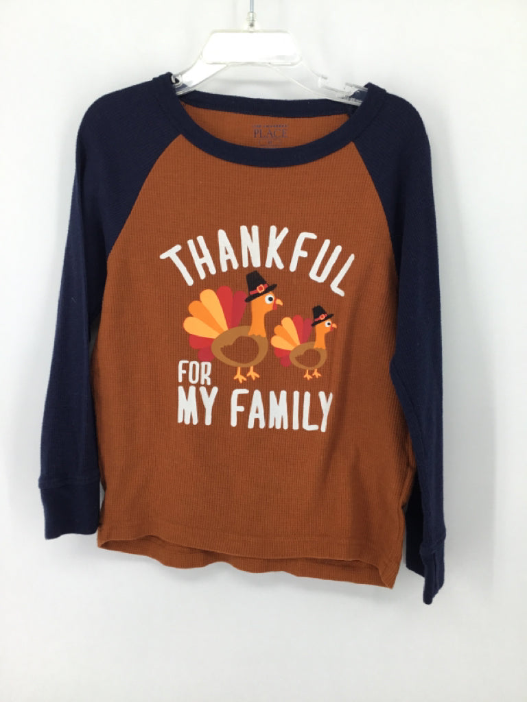 Childrens Place Child Size 5 Navy Thanksgiving Shirt