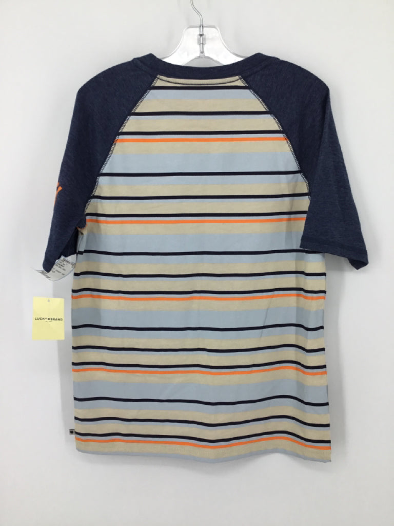 Lucky Brand Child Size 8 Blue Stripe T-shirt - boys