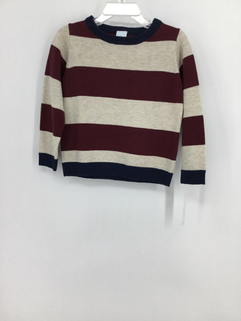 Edgehill Collection Child Size 2 Burgundy Stripe Sweater - boys