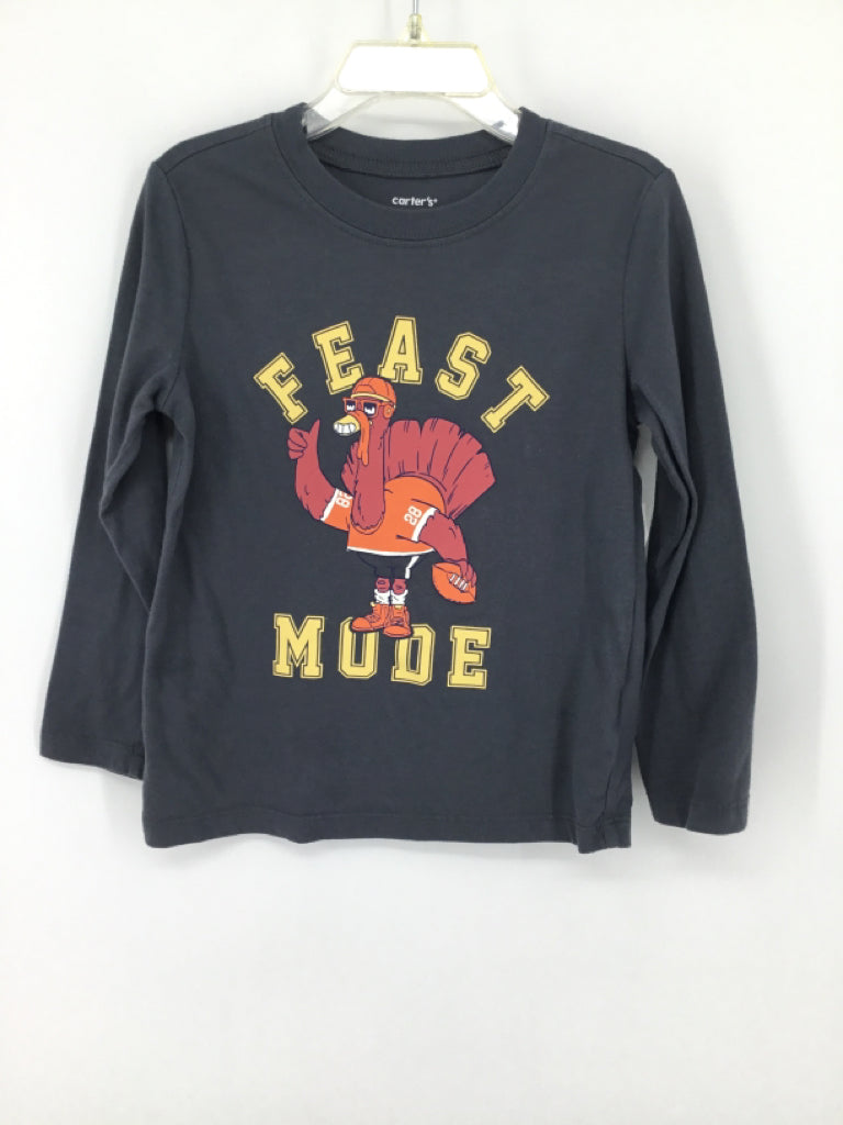 Carter's Child Size 4 Gray Thanksgiving T-Shirt