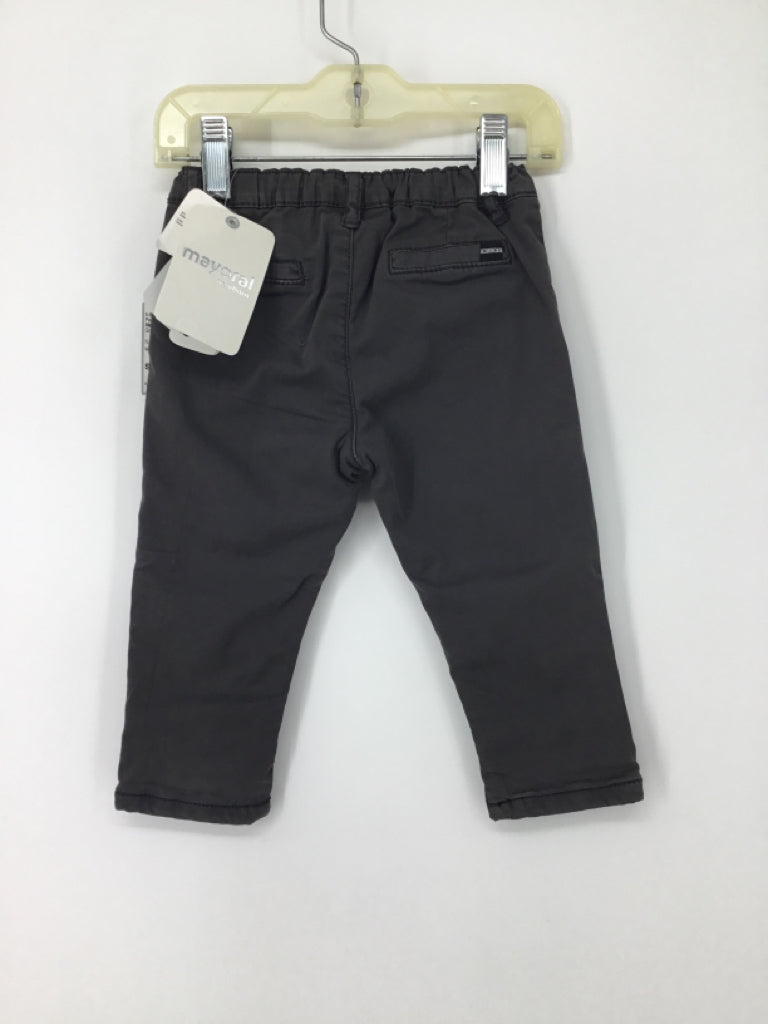 Mayoral Child Size 12 Months Gray Solid Pants - boys