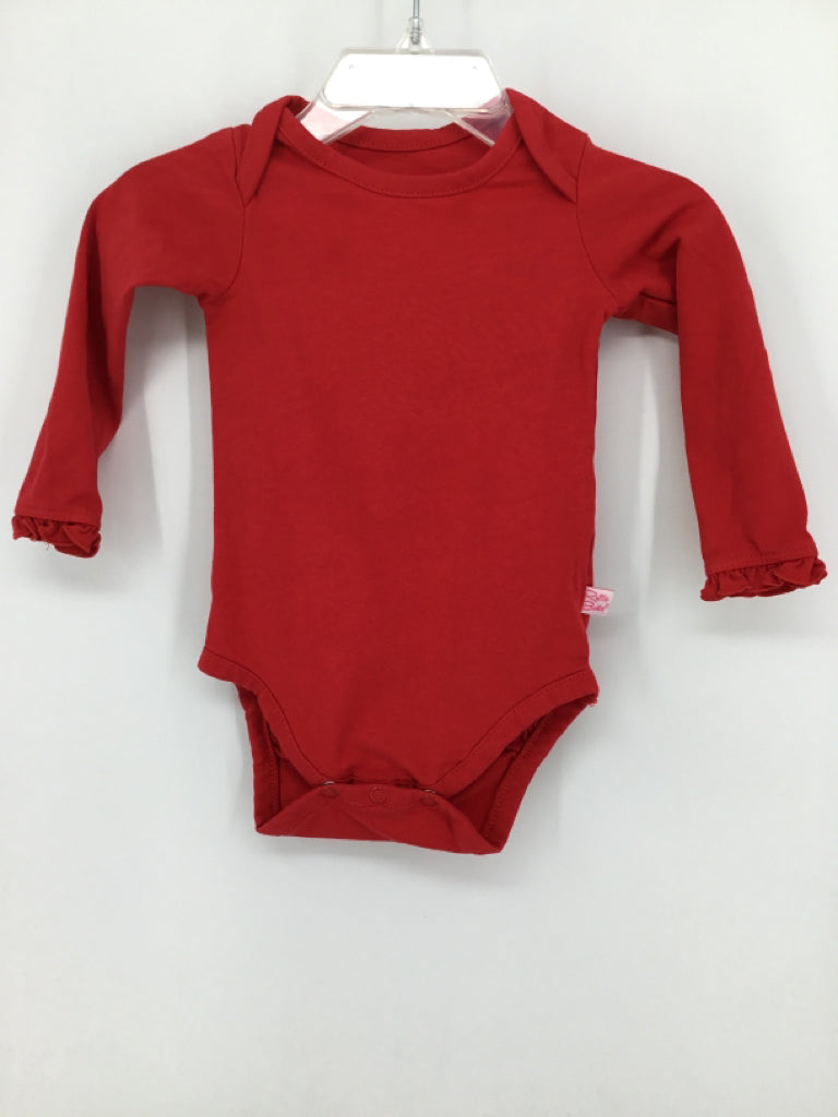 Ruffle Butts Child Size 3-6 Months Red Onesie