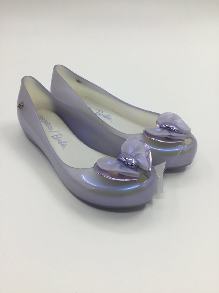 Mini Melissa + Barbie Child Size 4 Youth Iridescent Dress Shoes
