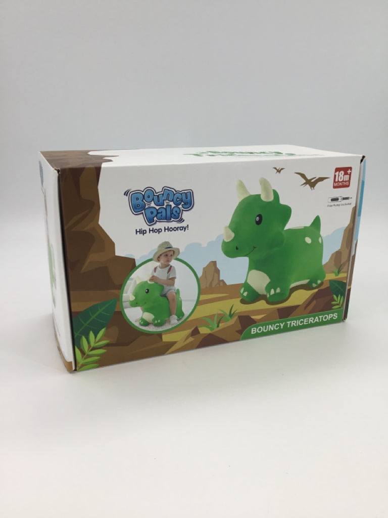 Bouncy Pals Green Triceratops