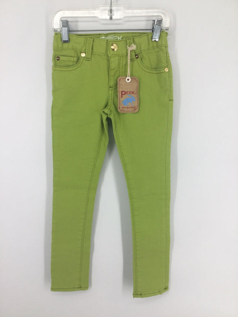 peek Child Size 6 Green Jeans - girls