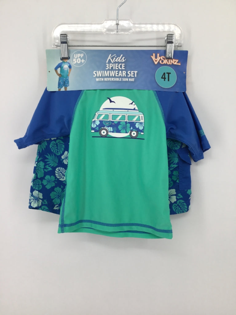 UV Skinz Child Size 4 Blue Print Swimwear - boys