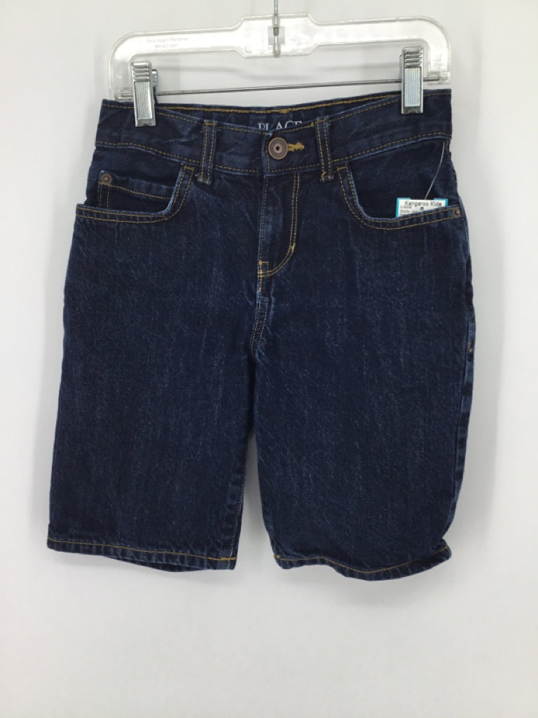 Childrens Place Child Size 7 Blue Solid Shorts - boys