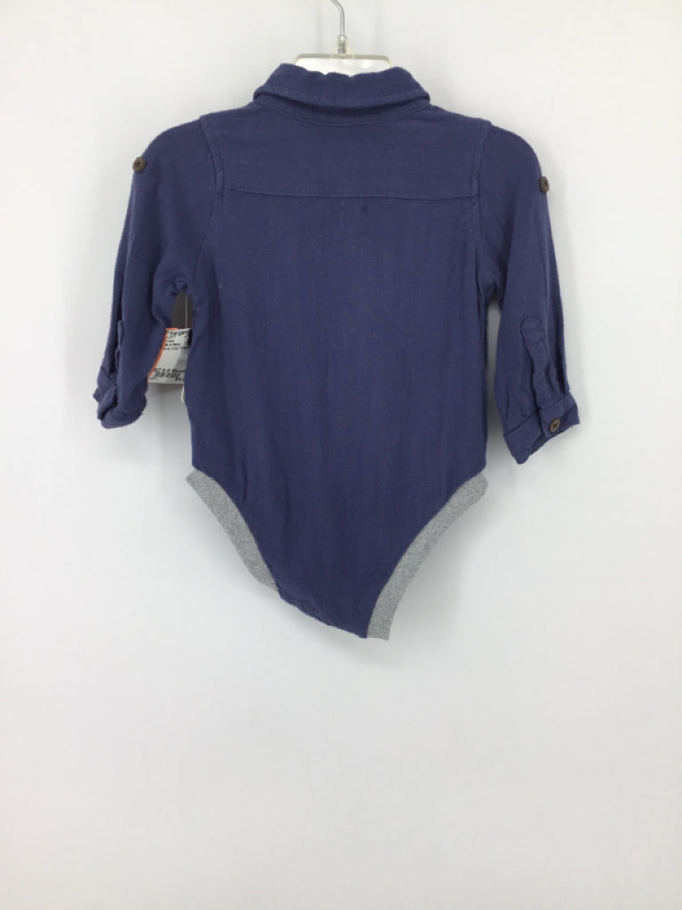 Me & Henry Child Size 6-9 Months Blue Onesie