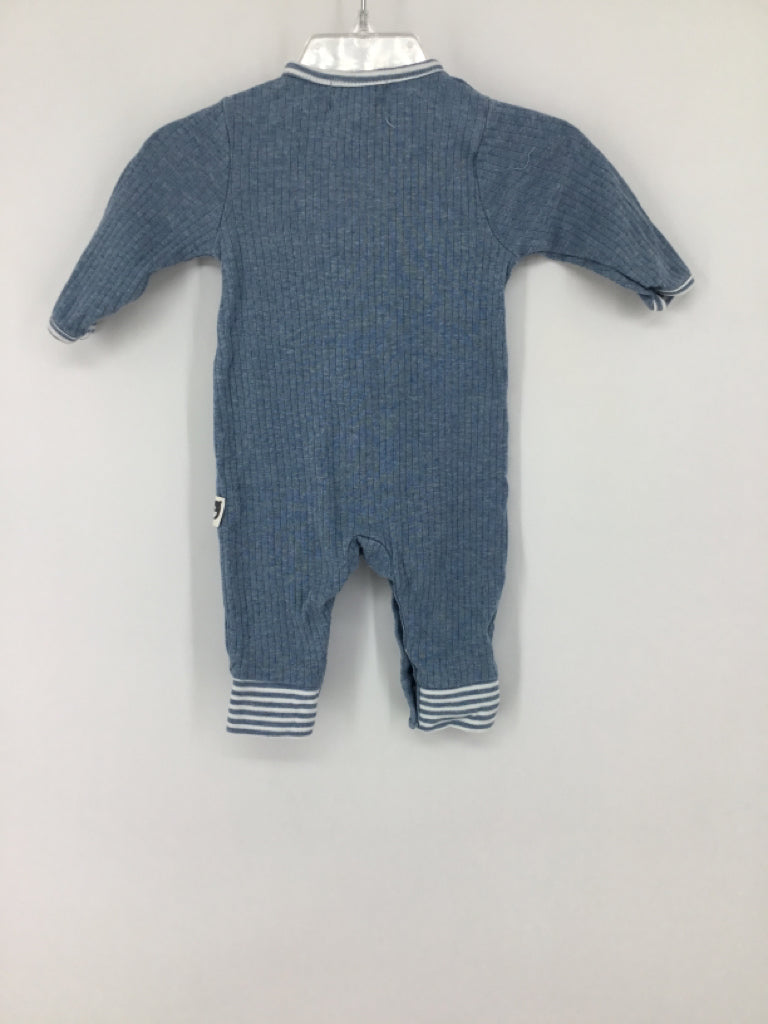 Rabbit + Bear Child Size 0-3 Months Blue Solid Outfit - boys