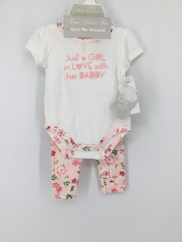 Baby Essentials Child Size 3 Months Pink Outfit - girls