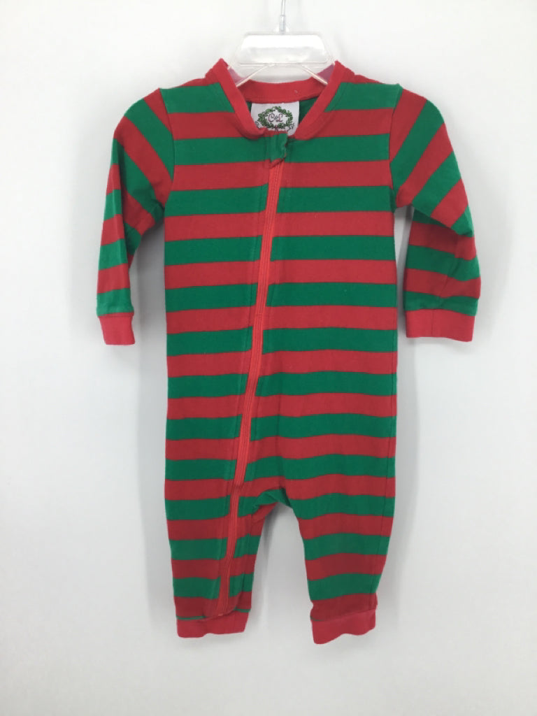 Cecil and Lou Child Size 12 Months Red Christmas Pajamas