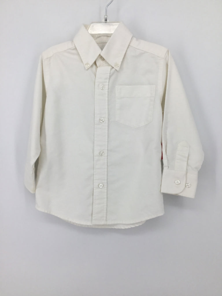 Van Heusen Child Size 4 White Solid Shirt - boys