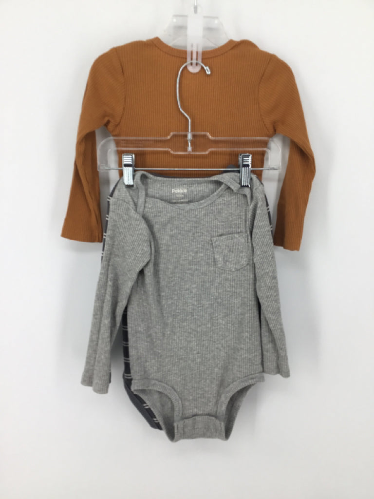 Pekkle Child Size 18 Months Gray Onesie