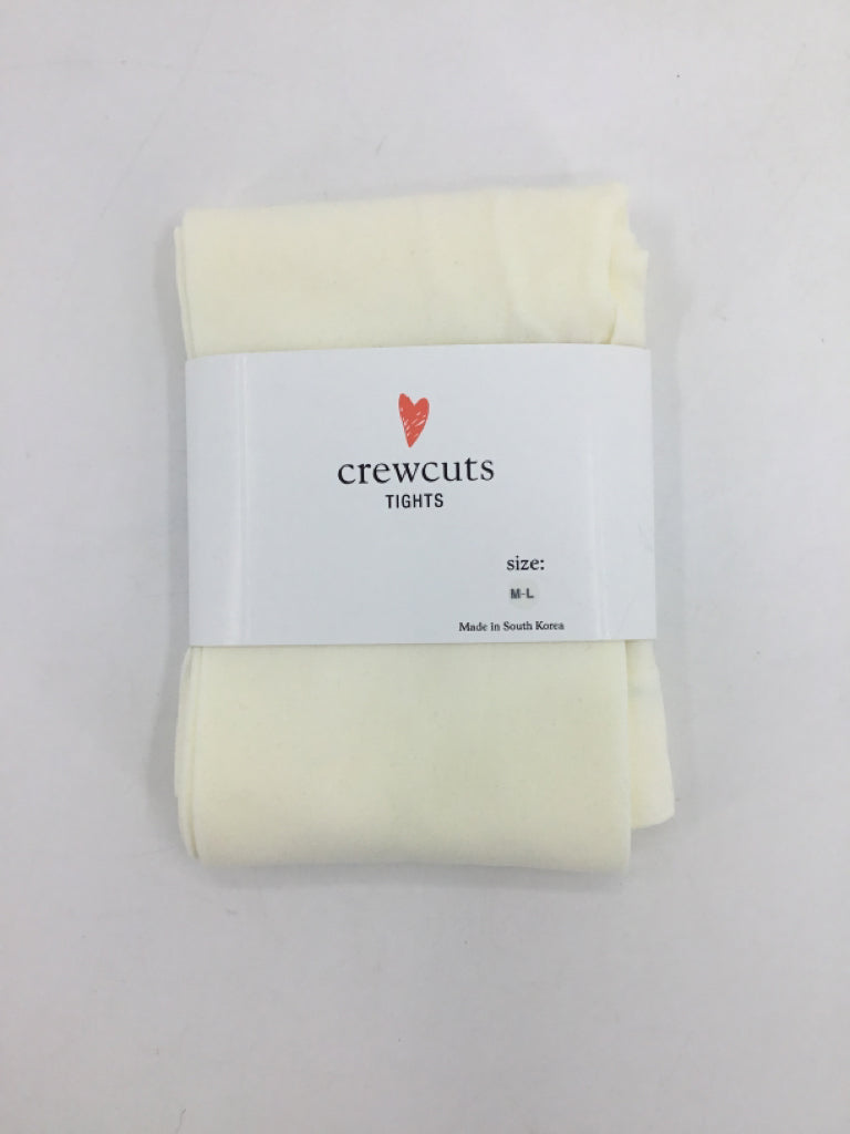 Crewcuts Child Size M Cream Tights - girls