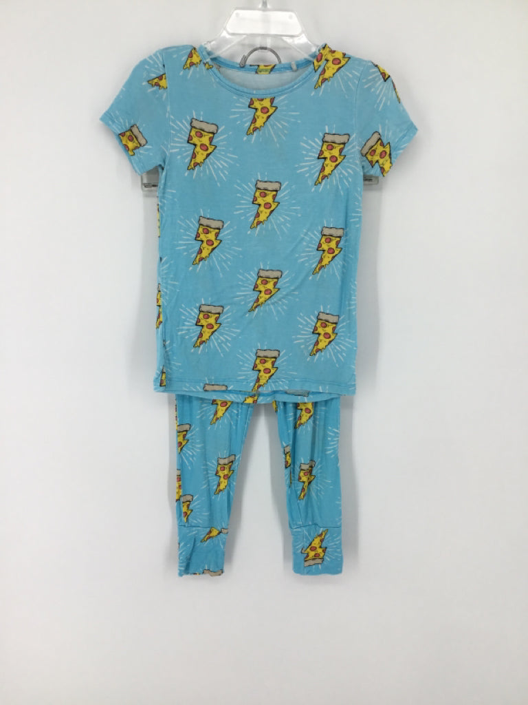 Posh Peanut Child Size 5 Blue Solid Pajamas - boys
