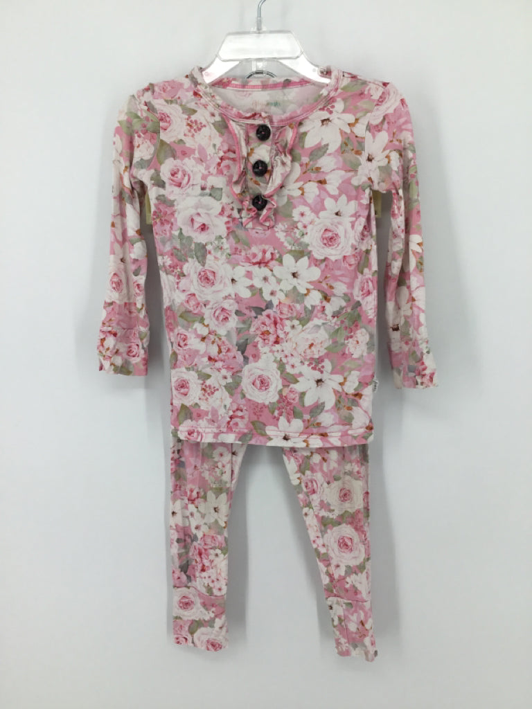 GiGi and Max Child Size 2 Pink Pajamas - girls
