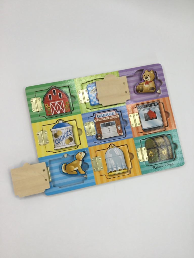 Melissa & Doug Wooden Hide & Seek Magnetic Activity Board