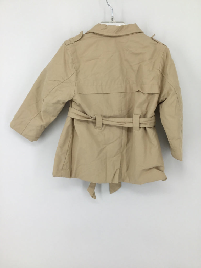Zara Child Size 2 Tan Solid Jacket - boys