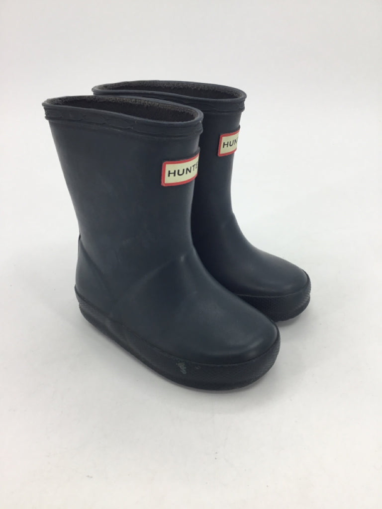 Hunter Child Size 4 Toddler Blue Rain/Snow Boots