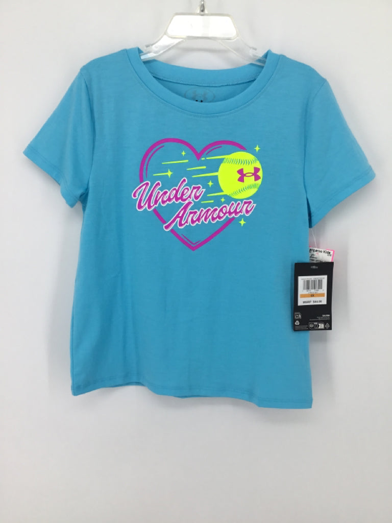 Under Armour Child Size 6 Blue T-shirt - girls