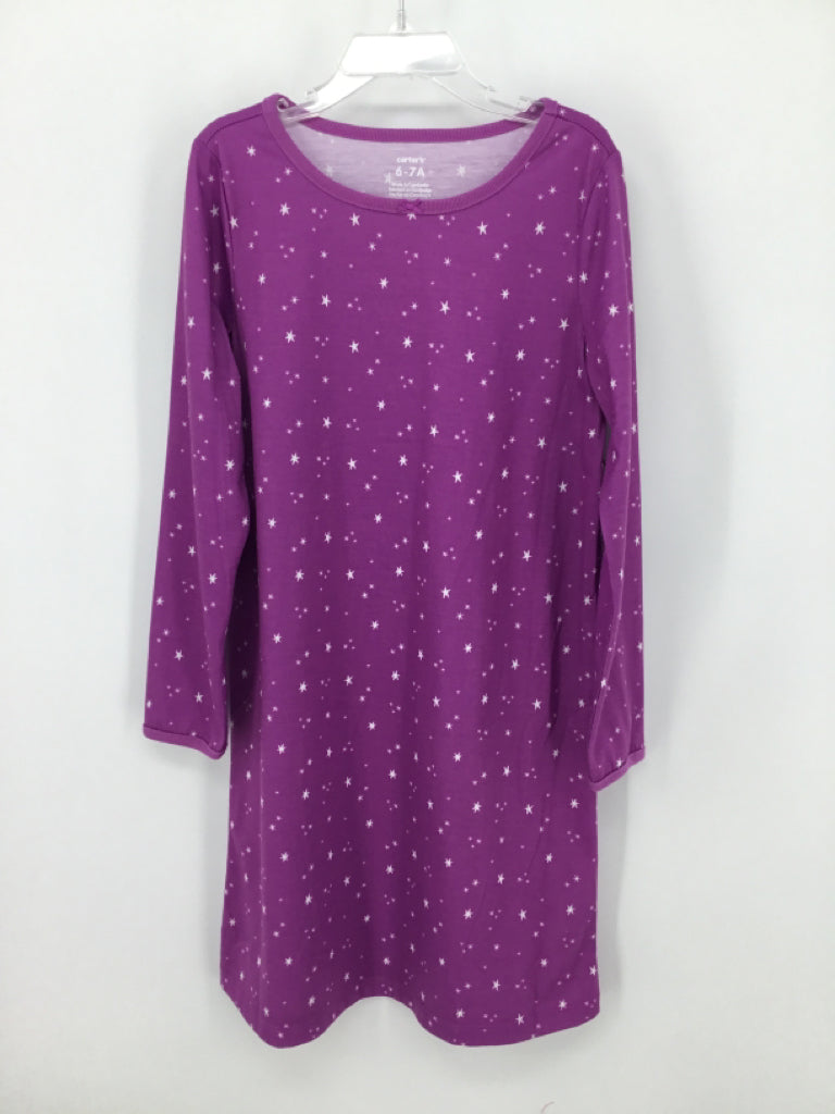 Carter's Child Size 6 Purple Pajamas - girls